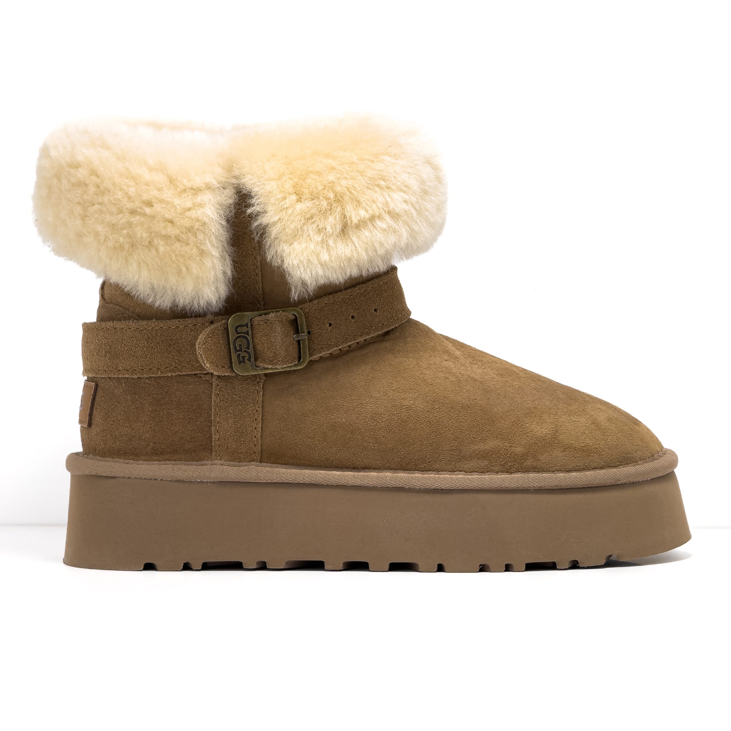 IMG_4143 UGG اورجینال ساقدار خزدار رنگ قهوه ای - Image 1