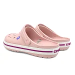 کراکس کروکبند صورتی سفید زنانه | Crocs Crocband - تصویر 6