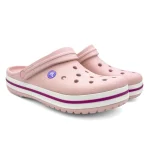 کراکس کروکبند صورتی سفید زنانه | Crocs Crocband - تصویر 7