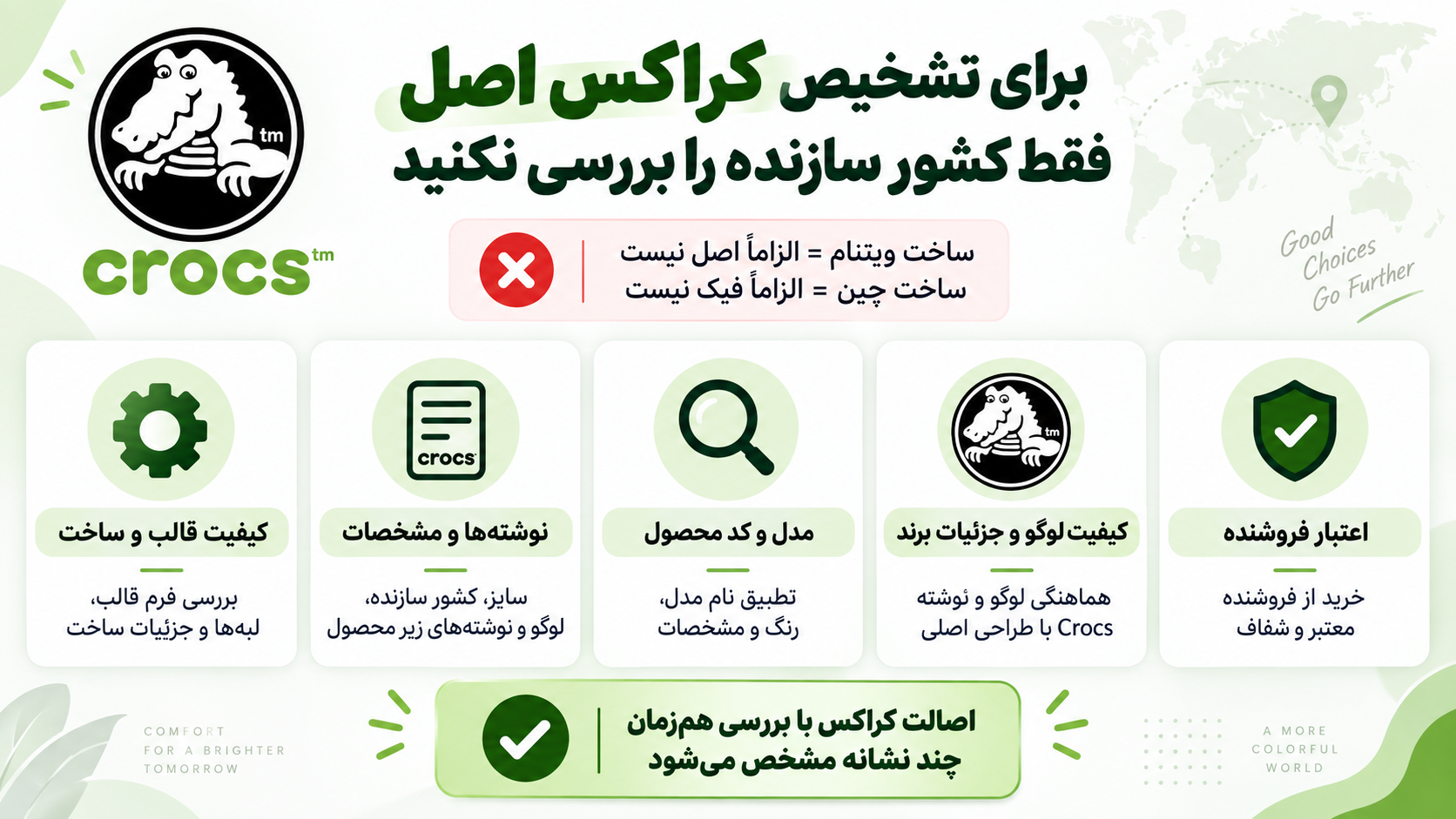 راهنمای تشخیص کراکس اصل با بررسی قالب لوگو مشخصات مدل و اعتبار فروشنده